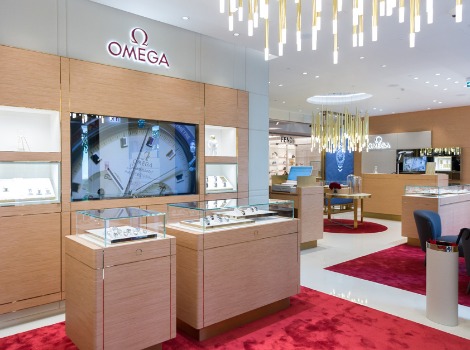 Opening of Omega watch store in Saint Petersburg